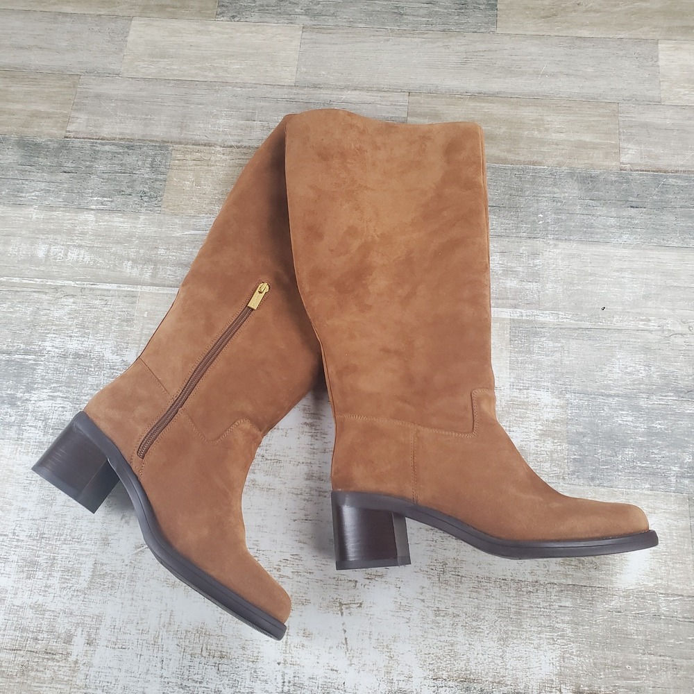 Vince Camuto Amree Womens Boots Sz 8.5 W Extra Wide Calf Side Zipper Comfort